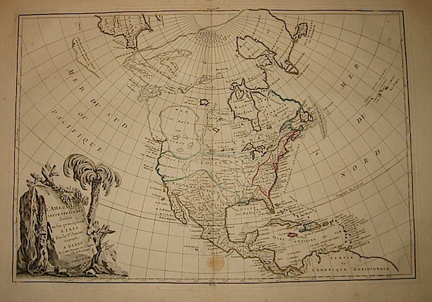 Janvier Jean Robert L'Amerique Septentrionale divisée en ses principaux Etats... 1762 Parigi